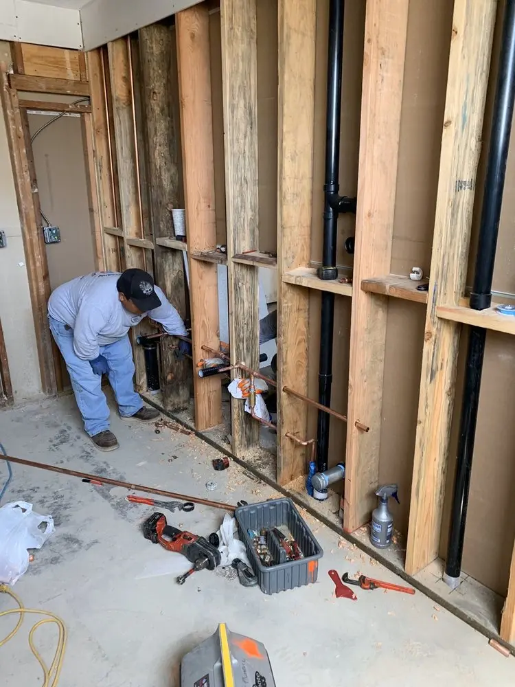 Commercial rough-in plumbing for Gas Line Repair in West Liberty